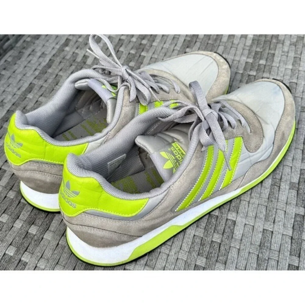 Adidas Mens ZXZNYL Running Shoes Gray Green Size‎ 13